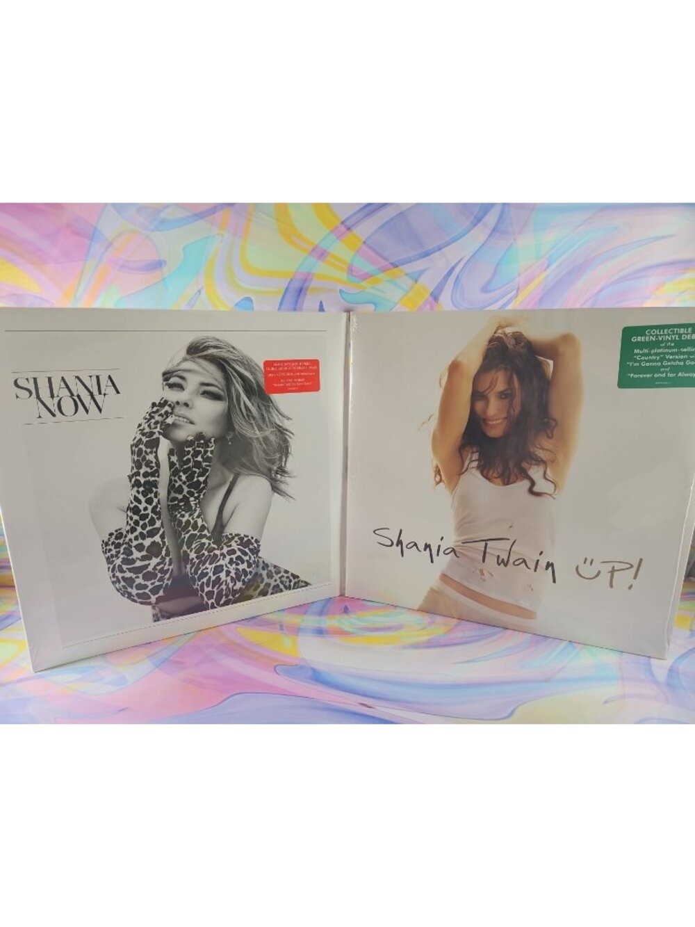 Lot of 2 Shania Twain Records (New): Now, Up! (Green)